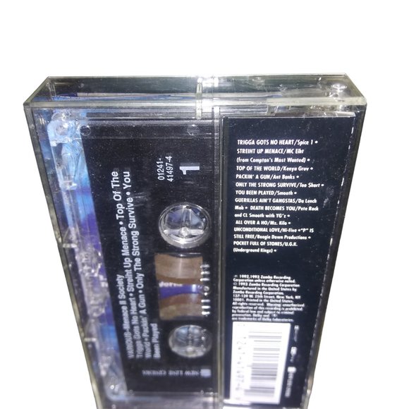 Menace II Society The Original Movie Soundtrack Cassette Tape 1993 Jive Records - Picture 2 of 4